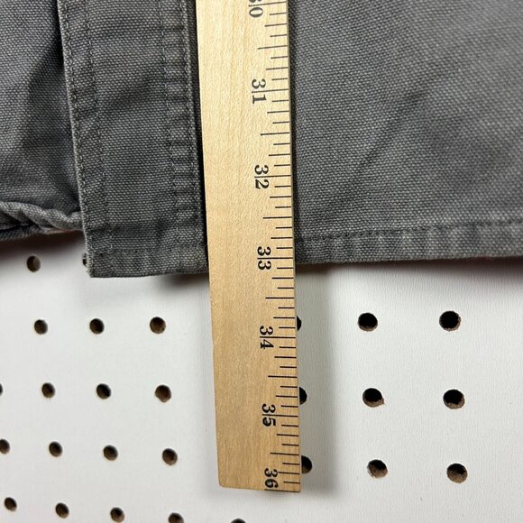 Carhartt Rugged Flex Canvas Fleece Lined Shirt Jacket 2XL Gray Plaid 100590 Logo - Picture 9 of 9